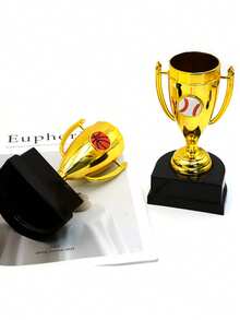 Piala Mini Plastik, Cocok Sebagai Hadiah Pesta, Properti, Hadiah, Penghargaan, Berlaku Untuk Remaja dan Dewasa dalam Permainan Bola Basket/Sepak Bola/Bola Voli/Bisbol/Softball - Emas - View 4