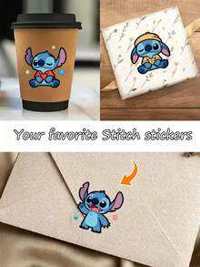 Hình dán Stitch dễ thương của Disney, hình dán Lilo & Stitch kiểu Kawaii với họa tiết hoa, hình dán chống thấm nước có thể tái sử dụng cho ly rượu, bình nước, máy tính xách tay, ốp điện thoại, bộ hình dán Stitch thẩm mỹ dành cho bé gái, món quà sinh nhật tuyệt vời cho những người yêu thích Stitch. - nhãn dán - Xem 6