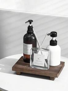 Raised Wooden Tray - A Decorative Base For The Bathroom, Ideal For Displaying Soaps, Vessels, Plants, Jars, Candles, And More. - Multicolor - View 9