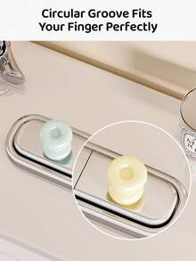 2pcs Donut Shaped Toilet Flush Button Extender, Nail Protector Flush Press Tool, Universal Bathroom Accessory, Easy-Press Design For Long Nails, Practical Helper For Daily Home Toilet Use - Button Accessories - View 7