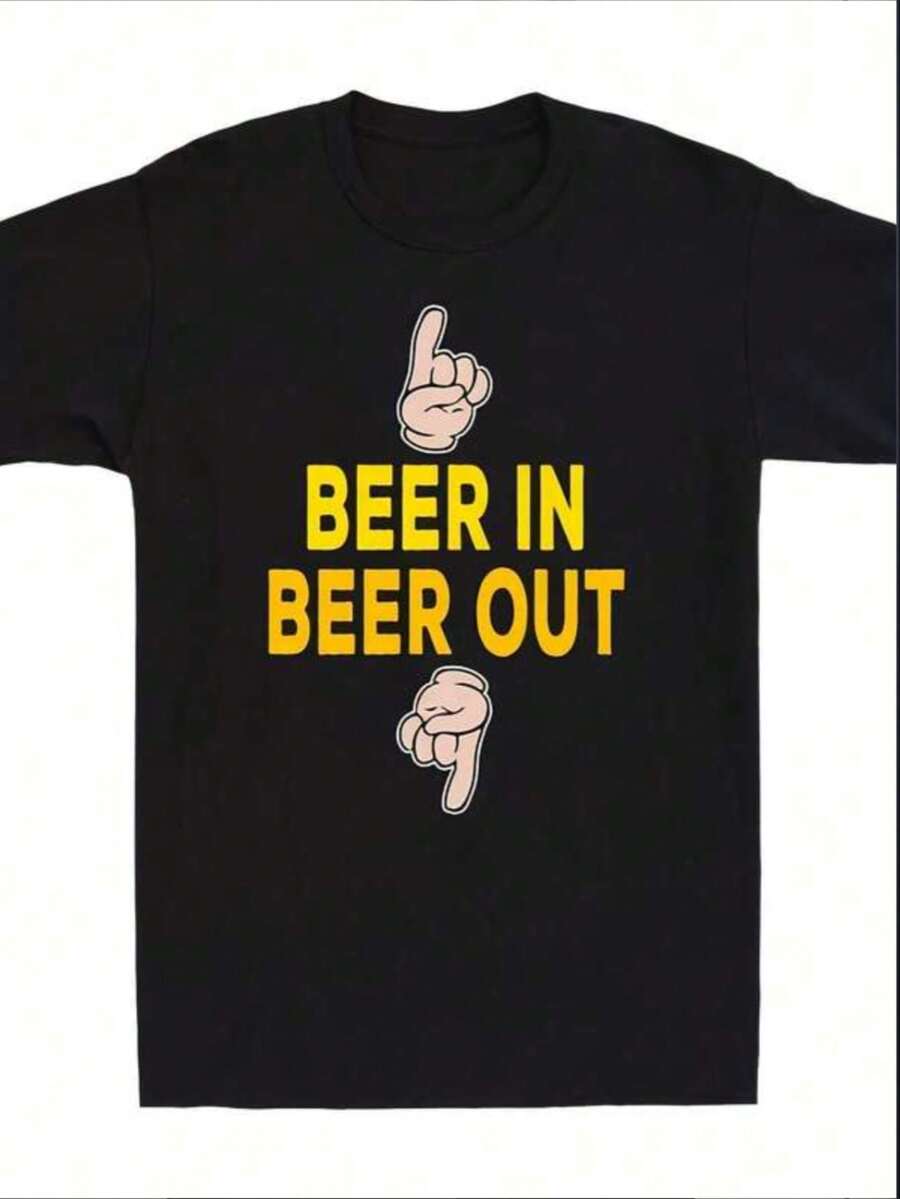 Humorous Graphic Tee For Beer Enthusiasts - Unisex - Negro - Ver 1
