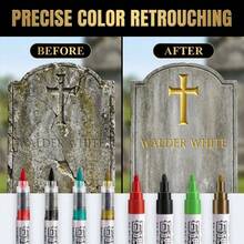 1pc Stone Monument Restoration Marking Pen, Gold/Red/Green/Black Color Marker Pen, Quick Drying & Fade Resistant - Paint Pen - View 4