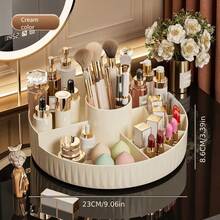 Organizador e Armazenamento Giratório de 360 Graus, Armazenamento de Maquiagem, Suporte de Exibição de Cosméticos e Caixa de Armazenamento de Maquiagem, Caixa de Ferramentas de Maquiagem Giratória Multifuncional, Capaz de Armazenar Batons, Pincéis de Sombra e Vários Cosméticos | Suporte de Maquiagem Giratório, Caixa de Armazenamento de Grande Capacidade, Pode Conter Pincéis, Batons, Produtos de Skincare, Artigos de Papelaria, Perfumes e Outros Itens. - Visão 11