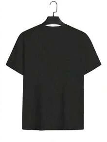 Camiseta divertida con meme de cara de muñeco repugnante, camiseta gráfica humorística con cara de muñeco expresiva y ojos expresivos, manga corta, cuello redondo. - Negro - Ver 7
