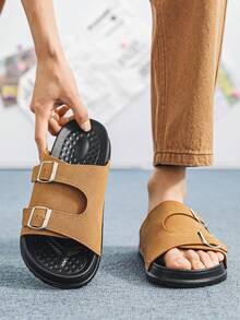男士休闲勃肯凉鞋，夏季户外、徒步和通勤舒适之选 - 駝色 - 查看 3