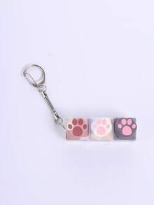 Llavero con forma de pata de gato lindo, anillo para llaves, juguete antiestrés para aliviar la tensión, prueba de presión, tapa de llave, colgante para mochila, regalo de pareja para vacaciones - Multicolor - Ver 13