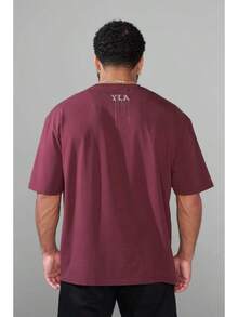 Unisex YLA 240GSM Cotton Tee, Oversized Loose Fit Round Neck Short Sleeve Gym Workout Daily Wear ,YOUNG T-Shirt - 黑綠色的頭骨 - 查看 4