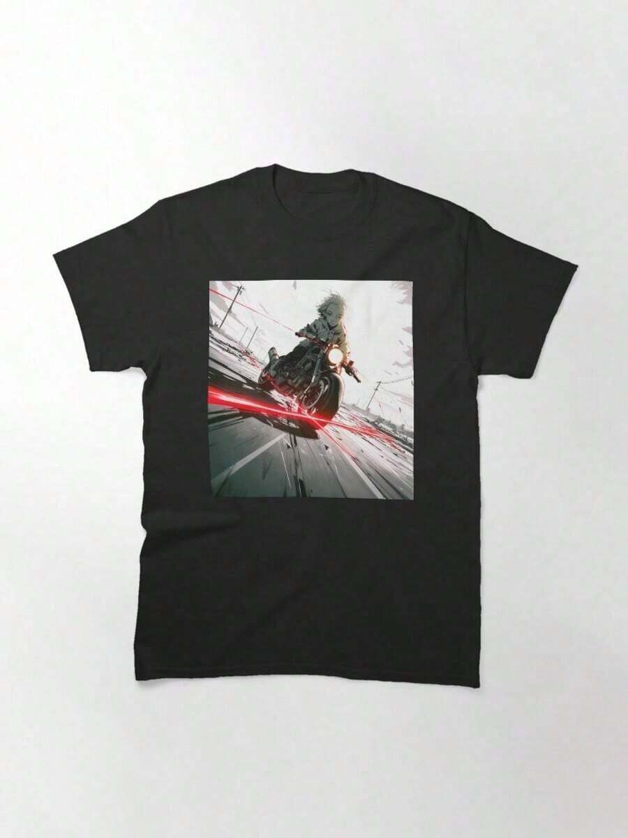 ZERO - Líneas Rojas al Borde del Colapso, Camiseta Clásica con Estampado Artístico de Anime, Estilo Urbano a la Moda, Adecuada para Viajes y Ropa Deportiva [Conjuntos Familiares a Juego] Y2k Camiseta Verano Camisa De - Blanco - Ver 1