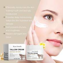 Tallow-crema facial que se desvanece, líneas finas, reafirmante, hidratante, suavizante, iluminador, reparación, bálsamo nutritivo hidratante, cuidado de la piel - 1 - Ver 3