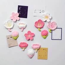 12pcs/24pcs Sakura Flower Push Pins, Floral Decorative Thumbtacks, Suitable For Bulletin Board, Photo Wall, Map And Other Office/School Supplies And Decorations, Resin Material - A - View 3