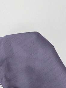 Camiseta sin mangas de moda casual con cuello en V y lazo frontal para mujer - Morado - Ver 4