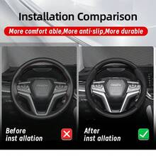 Hocasen Bọc vô lăng, chất liệu da giả sợi carbon mờ kết hợp với da PU đục lỗ thoáng khí, phù hợp với các dòng xe D-MAX/MU-X/ELF/N-Series/FORWARD/F-Series/TRAGA/TRAVIZ và các mẫu xe khác, có các màu đen, đỏ tía, nâu cà phê, cam. - Vỏ bọc vô lăng đục lỗ - Xem 9