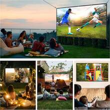 VOJCBKRE 120 Inch 16:9 Foldable Anti-Wrinkle Portable Projector Screen, Suitable For Office Home Theater Indoor Outdoor, Supports Double-Sided Projection (With Hooks) - View 7