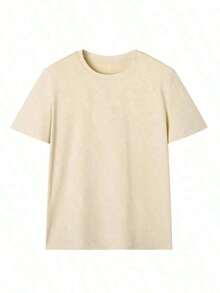 1 Piece Of Women's Short-Sleeved Crew Neck T-Shirt, 100% Cotton, HIPTEE 2026, Casual Summer Style, With Minimalist Print, Versatile For Everyday Wear. Printed T-Shirt, Available In White And Pink, Suitable For Vacation, Summer Wear - Unisex For Women And Men, Everyday Campus Wear, 180g 100% Cotton, Designs Are Printed. Unisex. - 白色 - 查看 5
