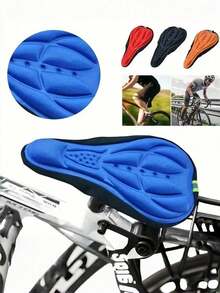 1/2pcs [Shock Absorption | Breathable] Breathable 3D Comfortable Bicycle Seat Cushion Cover | With Shock Absorption | Ideal For Road Bikes And Mountain Bikes - Multicolor - View 3