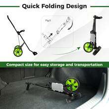 GOFLAME 2-Wheel Golf Push Pull Cart Folding Golf Trolley With Scoreboard - 綠色 - 查看 4