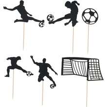 Decoraciones de pastel de fútbol de la Copa del Mundo, adornos, suministros para fiestas, banderas para hornear, decoraciones de cumpleaños felices, regalos de regreso a la escuela, suministros para fiestas, ramos de fiestas de cumpleaños, decoraciones de escena con tema lindo, decoraciones interiores. - Multicolor - Ver 9