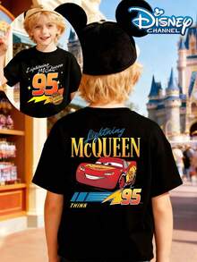 Disney Camisetas de verano, camiseta gráfica, perfecta para niños frescos. Regalo para niño adolescente, camiseta de manga corta cómoda y transpirable para niños. Ropa infantil de algodón puro de 180g, adecuada tanto para niños como para niñas. Adecuado para uso diario, vacaciones, actividades al aire libre y como regalo infantil. - Negro - Ver 1