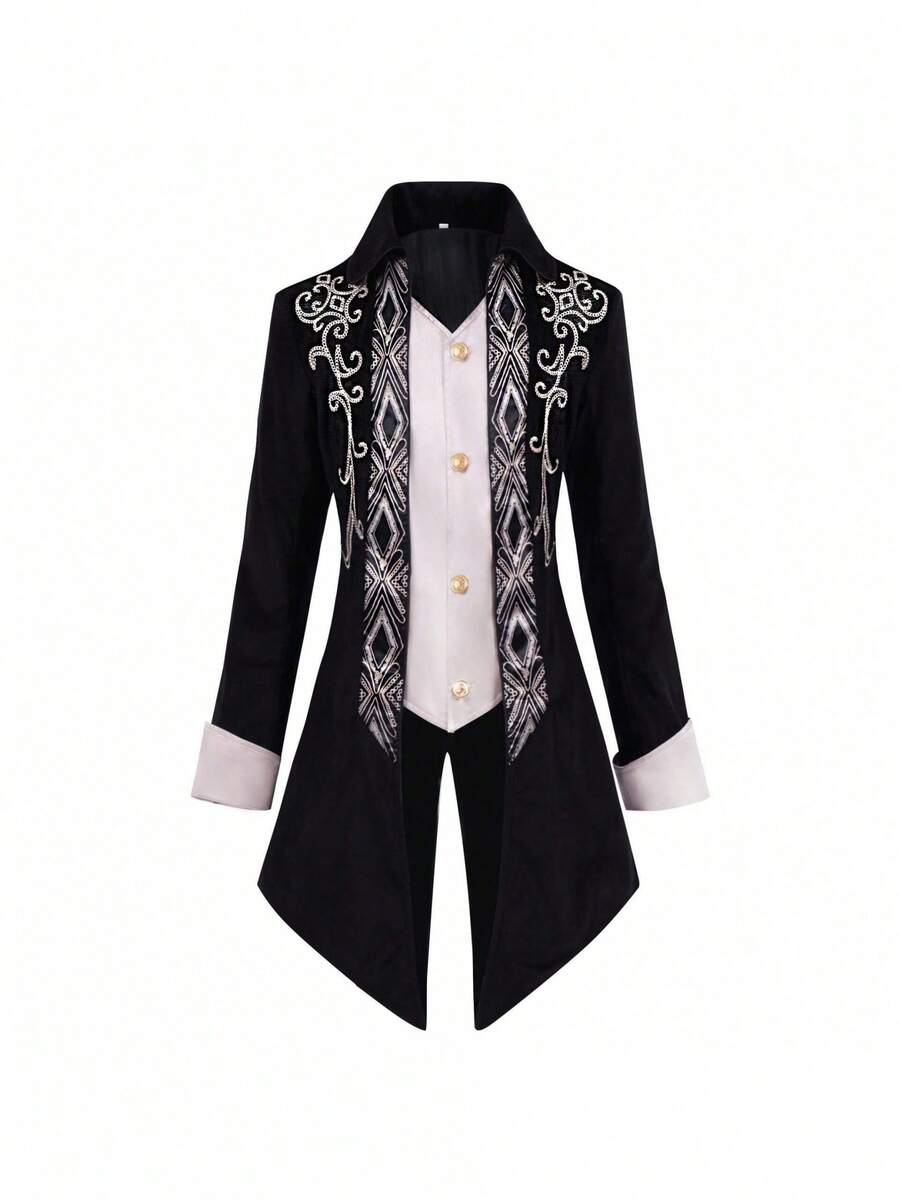 Men Cosplay Clothing - Black - View 1