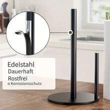 Various Styles Of Stainless Steel Paper Towel Holders, Designed For Kitchen Use. These Paper Towel Racks Help Organize Paper Towel Usage And Come With Weight Support Mechanism For Convenient Use. Sold In Box Packaging - Multiple Styles - View 4