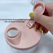 4-Compartment Baby Formula Milk Powder Container, Large Capacity Portable Infant Food Storage Box - Pink - View 11