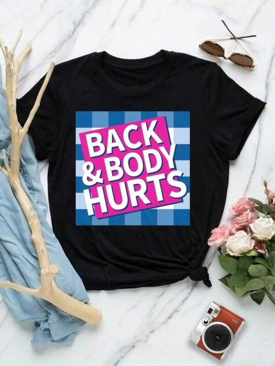 Ladies' Back Body Pain Relief T-Shirts Comfortable Supportive Topsblusas para mujer,blusas casuales para dama,tops,, mujer premium,y2k,playeras de mujer curvy,ofertas y liquidaciones ropa mujer,playeras deportivas para mujer,,playeras de hombre, mujer,blusas>elegante V6FE - Negro - Ver 1