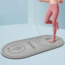 TPE Jump Rope Yoga Fitness Exercises Mats Home Skipping Buffer Pad Non-Slip Sports Workout Cushion Floor Gym - Pink - View 3