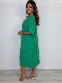 Women Maxi Dresses - Green - View 2