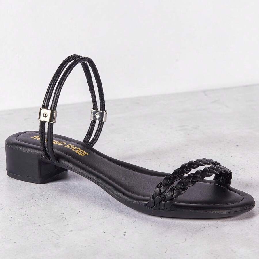 Women's Sandal With 3cm Block Heel, Versatile 2-In-1, Comfortable 2-Strap Clog - Black - View 1