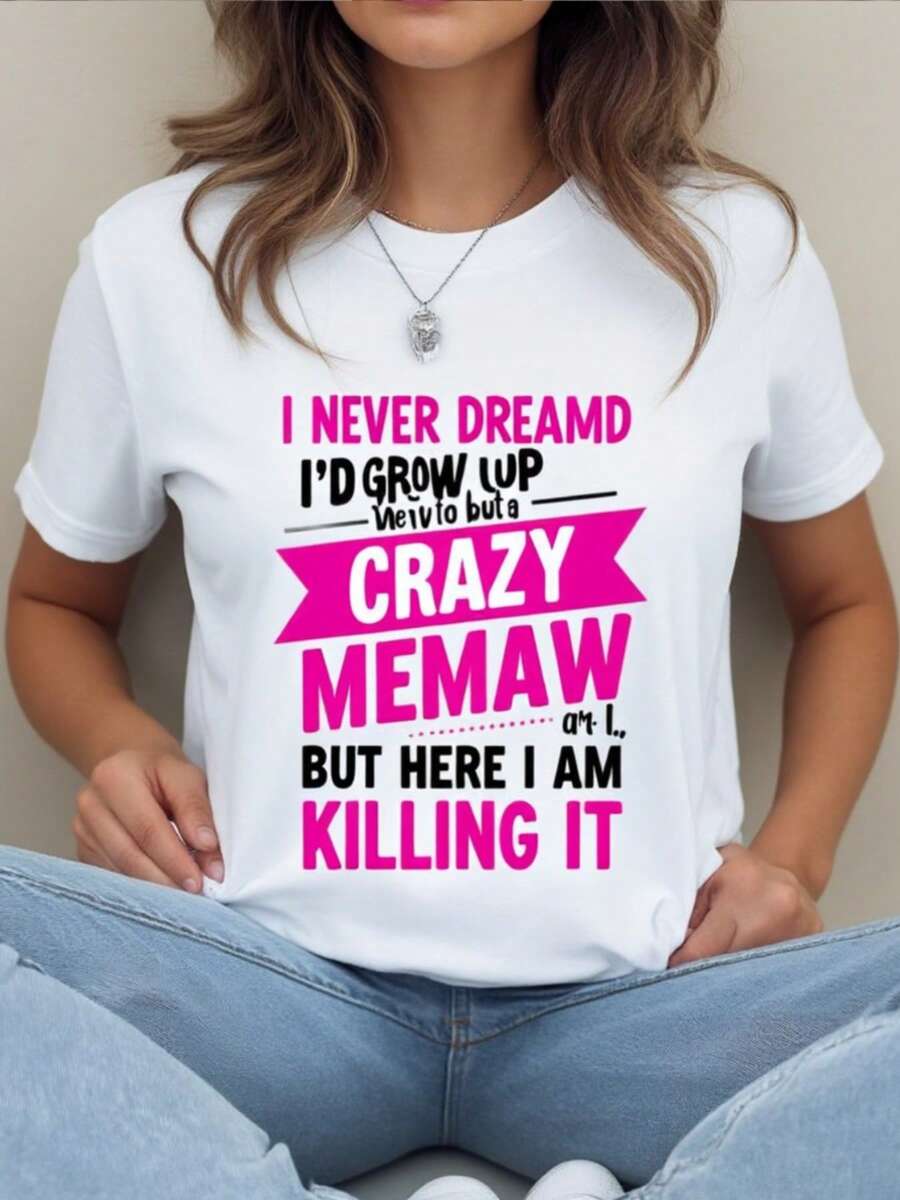Un diseño inesperado alve con un tema divertido de la abuela. Esta es una camiseta cómoda de manga cortara mujeres, perfectara el uso de verano