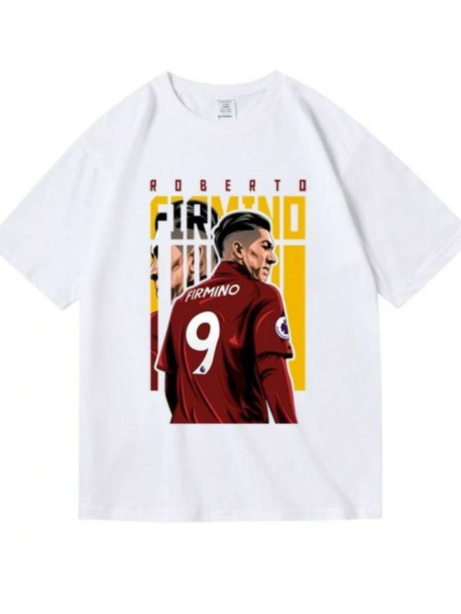 playeras de mujer 2026 Premier Leagues football Salah print handsome fashion cotton top short-sleeved Women T-shirt - Blanco - Ver 1