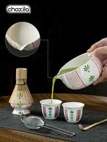 choxila 5pcs Matcha Tea Set, Including Matcha Whisk (Tea Whisk), Whisk Holder, Matcha Scoop, Matcha Bowl, Matcha Sifter, Bamboo Matcha Powder Stirrer And Portable Matcha Tea Brewing Tools. Ideal For Daily Use In Japanese Tea Ceremony, Tea Enthusiasts, Kitchen And Dining, Also A Great Gift For Friends, Significant Others Or Mother's Day. - Matcha Set - View 7