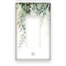 1 pièce Plaque de recouvrement décorative pour interrupteur, s'adapte aux prises et interrupteurs inutilisés - motif élégant de branche de feuilles, s'adapte aux bases à simple gang, décoration murale pour salle de bain, cuisine, chambre, bureau, design plat 2D - Multicolore - Voir 12