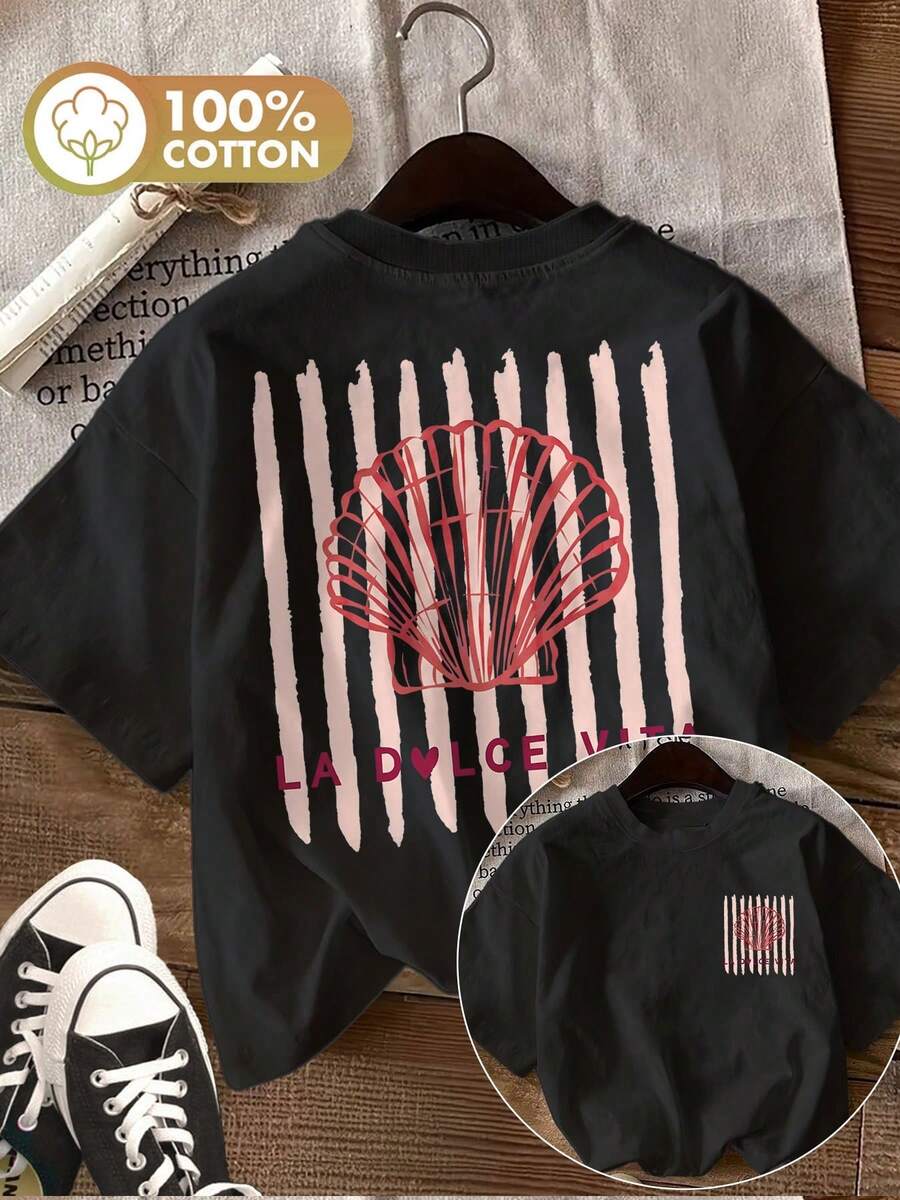 Dam-T-shirts - Svart - Visa 1