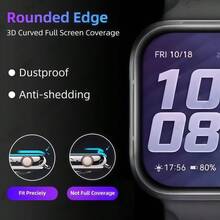 3 piezas de película protectora de pantalla completa 3D para el reloj inteligente deportivo Watch Fit 5 Pro/Fit 5 - transparente - Ver 2
