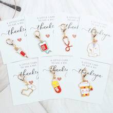 7 piezas Juego de Cuidado Médico, Incluye Tarjeta de Agradecimiento, Adecuado como Pequeño Regalo para Enfermeras, Amigos Médicos, Recompensa del Hospital, Regalo de Apreciación, Colgante de Mochila - Multicolor - Ver 3
