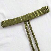 Accesorio de concierto musical: Envoltura elástica y antideslizante de cuero sintético para la pierna tipo liguero, estilo festival rave para mujeres - Verde - Ver 2