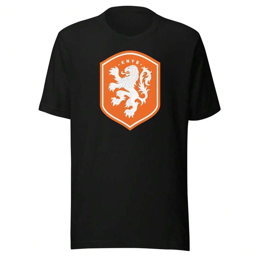 Camiseta con el escudo de Holanda para la Copa Mundial 2026 - Negro (Solo disponible en blanco y negro) - Ver 1