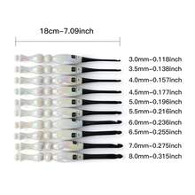 钩针，亚克力白色欧式大号手柄，3.0mm-8.0mm，1个 - 4.5毫米 - 查看 3