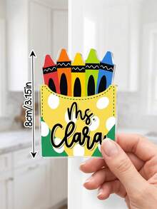 1pc Personalized School Teacher Acrylic Magnet, Custom Teacher Name & Title Magnet, Teacher Appreciation Gift From Student, Back To School Teacher Gift, Classroom Whiteboard Magnet, Preschool/Elementary Teacher Magnet - Multicolor - View 3