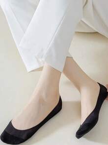 chuanwa（2） 1/5/10 Pasang Kaos Kaki Wanita Musim Panas Berenda Jala Sangat Tipis Bernapas Anti Selip Lembut Nyaman Tak Terlihat Kaos Kaki Pendek - MultiWarna - View 5
