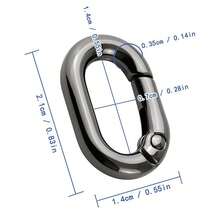 10 piezas Anillo oval de primavera, Clip de resorte redondo de primavera, Hebilla de resorte de gatillo para bolsos, carteras, llaveros - Multicolor - Ver 4