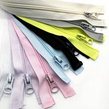 A Set Of 8 High-Quality No. 3 Single-Ended Open-End Nylon Zippers, Suitable For Sportswear And Sun-Protective Clothing - Multi-Color Combination Pack Including White, Black, Gray, Etc. - Durable Zippers In Multiple Sizes, Suitable For Sewing - 0044 8pcs Mixed Color - View 9