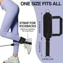 LINGPENG Adjustable D-Ring Ankle Strap, Ankle Cuff, Door Frame Strap, Ankle Protection Band, Leg Strength Training Sports Protective Gear - Multicolor - View 3