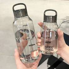 极简日式透明聚碳酸酯水瓶，防漏、耐热、便携，男女通用，学生适用，夏季极简运动水瓶 - 彩色 - 查看 5