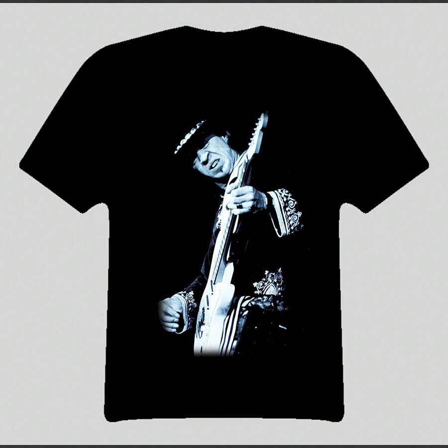 Stevie Ray Vaughan Guitar Legend T Shirt - 黑色 - 查看 1