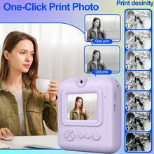 Children's Instant Camera 1080P High Definition Real-Time Printing Digital Camera, Suitable For Video Recording And Photo Taking. Perfect For Teenagers, Children And Beginners, Great Birthday, Christmas Or New Year Gift. Battery Capacity: 1300mAh - Multicolor - View 11