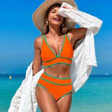 New 2026 Swimsuit, Ruffled Bikini, Sporty Two-Piece Swimsuit For Women. - Black - View 4