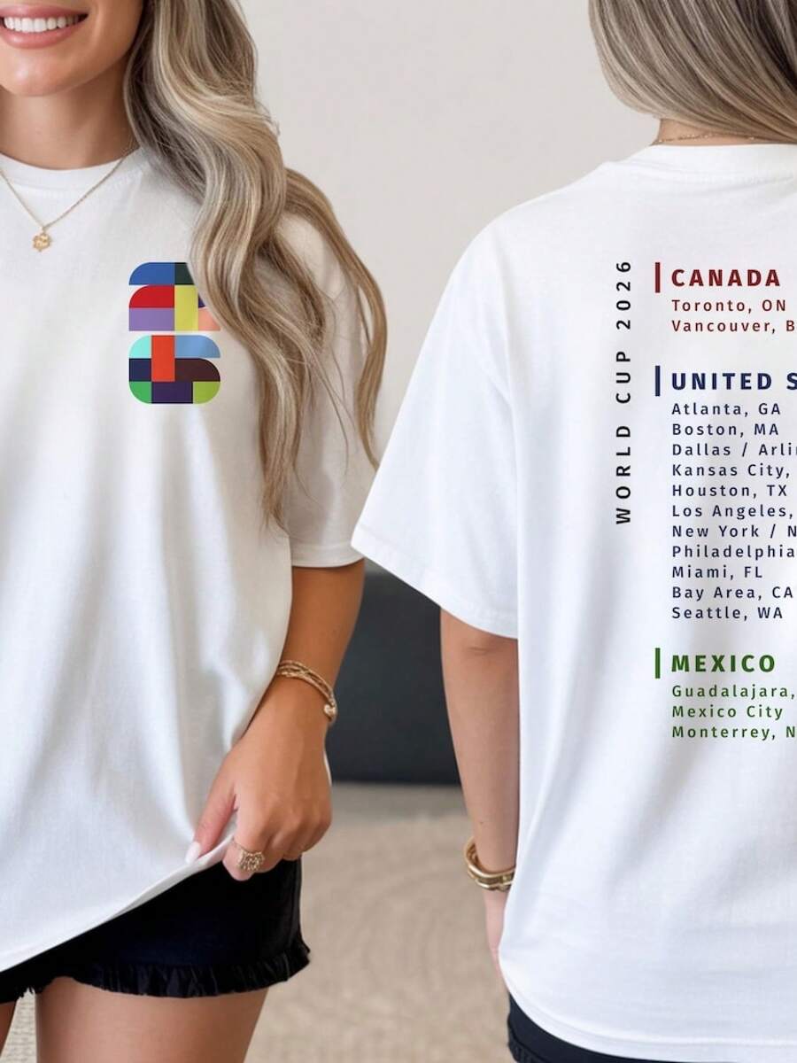 2026 World Cup Cities - Comfortable Colors® Shirt - 黑色 - 查看 1