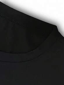 Camiseta de mujer "Plus Size Chase A Bag" - Casual cuello redondo , manga corta, ajuste relajado, transpirable, esencial para primavera y verano 0XL-4XL - Negro - Ver 3
